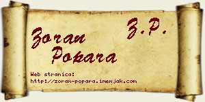 Zoran Popara vizit kartica